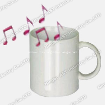 Taza grabable, taza promocional, taza de cerámica, taza de música